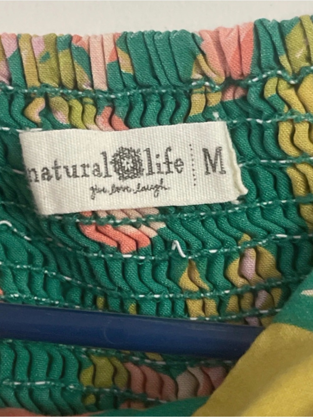 NATURAL LIFE Green Floral Tiered Maxi Skirt with Pink Blooms - Picture 3 of 5